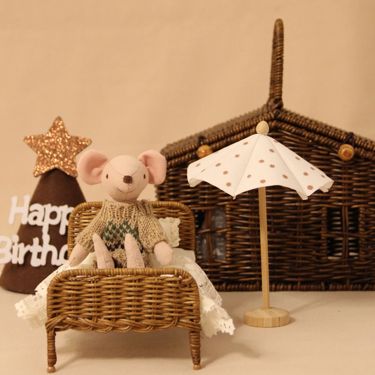 H-15 سنتيمتر اللعب منزل دمية مع للتغيير سترة الماوس مناسبة ل Bjd Ob11 Maileg بيت الدمية الملحقات مناسبة لهدايا عيد الأطفال هدايا عيد الميلاد