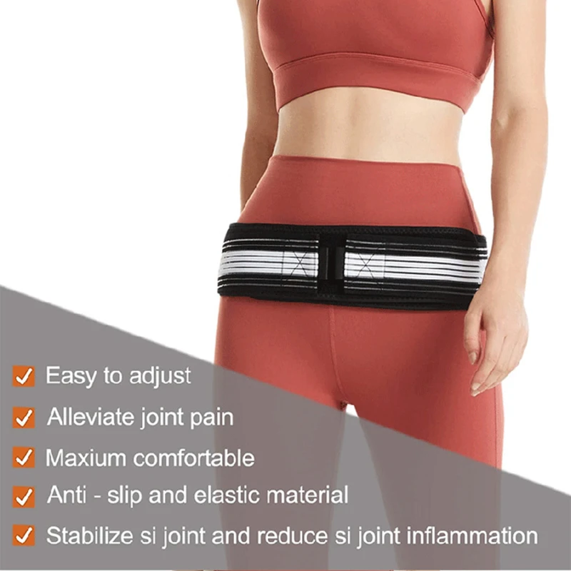 New 140cm Support Lumbar Hip Belt Relieve Sacroiliac SI Joint Pain Pelvic Lower Back Massager Women Men Waist Massage Instrument