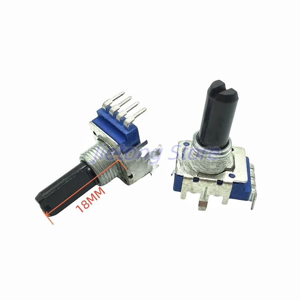 1pc RK11 potenziometro Console di miscelazione amplificatore di Volume B1K 5K 10K 50K 100K 250K unità singola 4 pin lunghezza maniglia 18mm mezzo albero