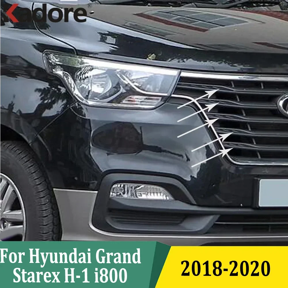 

Для Hyundai Grand Starex H-1 i800 2018 2019 2020 хромированные передние центральные решетки, крышка гоночных решеток, накладка на автомобильные аксессуары