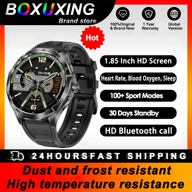 2024 New For HUAWEI Men Sports Smart Watch 1.85 Inch Ultra HD AMOLED Screen 710 Mah Battery Bluetooth Call Heart Rate SmartWatch