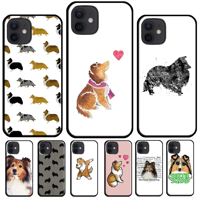 Shetland Sheepdog Dog Phone Case For iPhone 16 15 13 11 14 Pro Max 12 13 mini X XR XS Max Plus Cover Shell