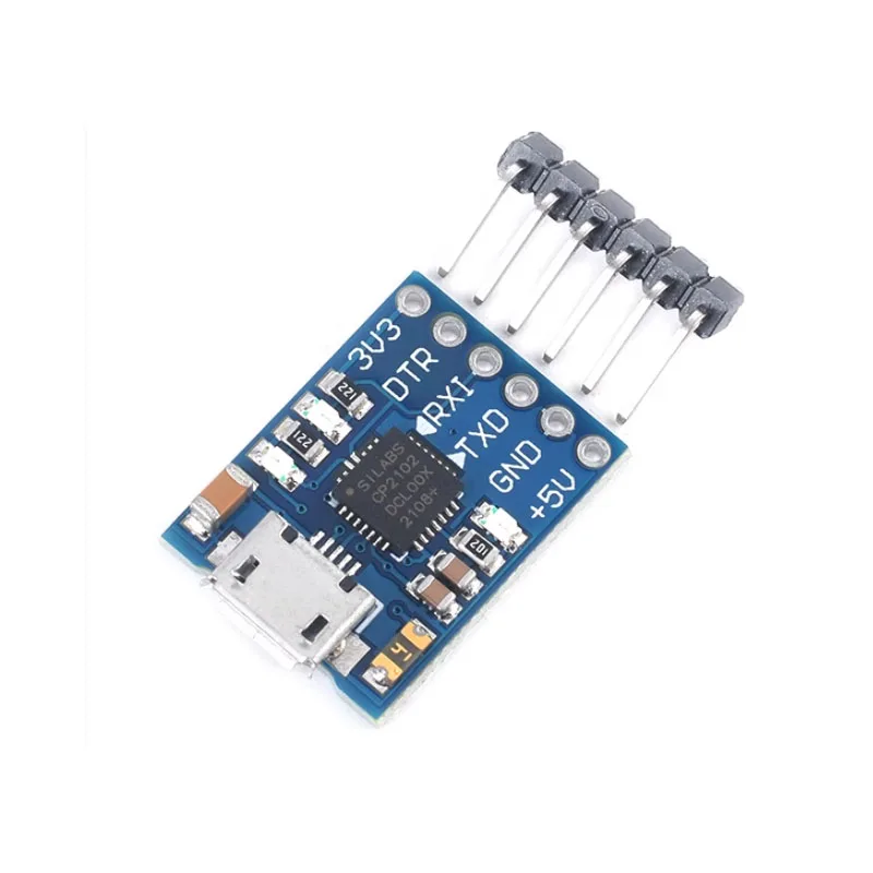 1-10PCS CP2102 USB to UART TTL Module MICRO USB/TYPE-C 6Pin Serial Converter Board STC Downloader Module