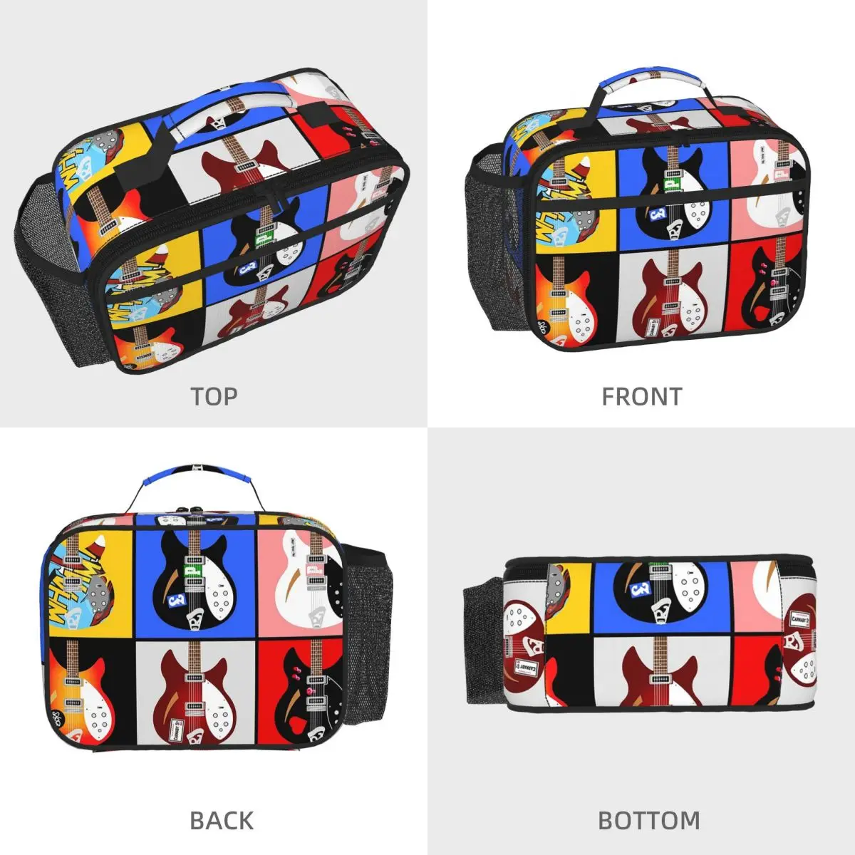 Paul Weller's Rickenbacker 330 Guitar Collection Insulated Lunch Bag for Women Children Food Boxes Thermal Lunch Box Tote