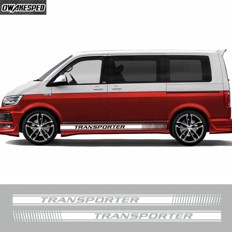 

Car Stickers Stripes Vinyl Decals For Volkswagen VW Transporter T5 T6 California Camper Van Graphics Auto Tuning Accessories