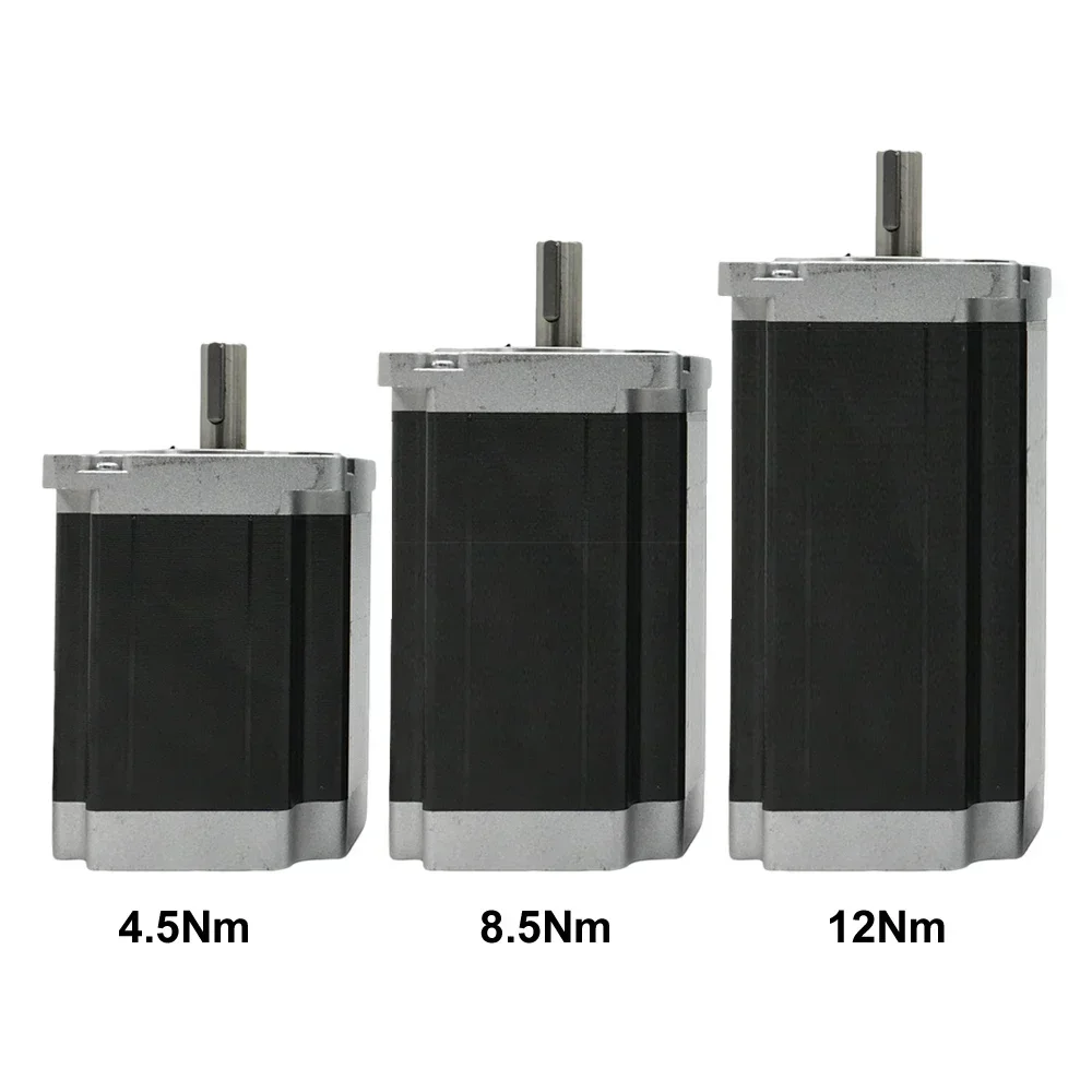 Nema34 86mm Open Loop Stepper Motor Driver Power Kit 6A 14mm Shaft 4.5/8.5/12NM Motor 400W Power Supply for CNC Robotic Arm