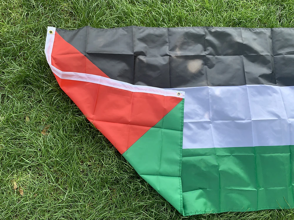 TIKI العلم فلسطين العلم 3x5ft 90x150 سنتيمتر البوليستر فلسطين العلم الوطني المعلق للزينة