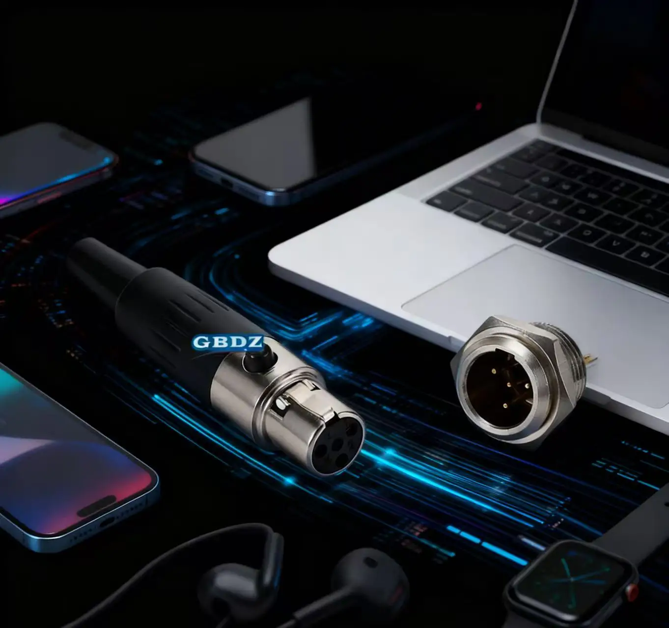 4 Pin Mini XLR Male Chassis Panel Mount Plug Small XLR Female Socket Waist Bag  Audio Mic Connector For Cable Soldering