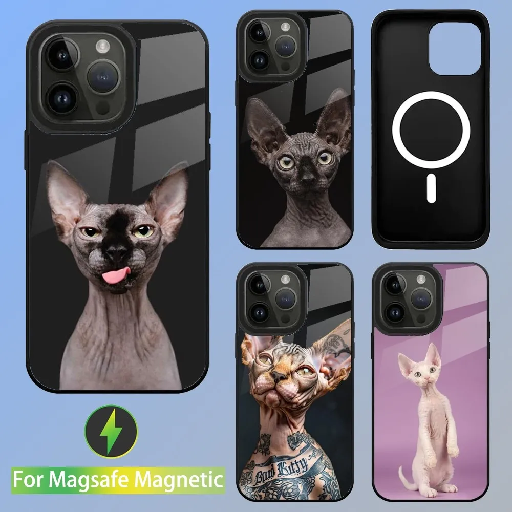 

Pet Sphynx Sphinx Cat Phone Case For iPhone 15,14,13,12,11,Plus,Pro,Max Mini Magsafe Magnetic Wireless Charging