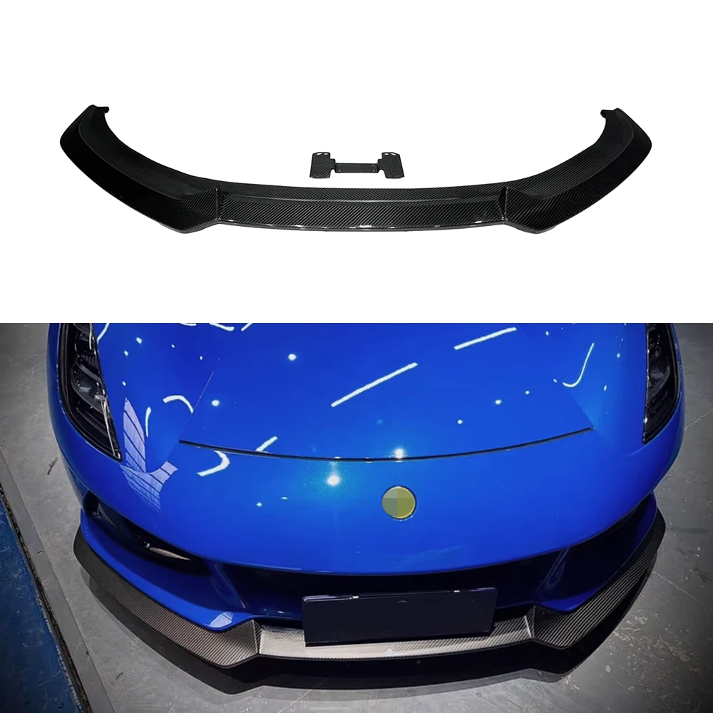 

New Fits for Lotus Emira 2023-25 Dry Carbon Fiber OD Style Front Bumper Lip Kit Spoiler Bolt-On High Polished Fitment Tested