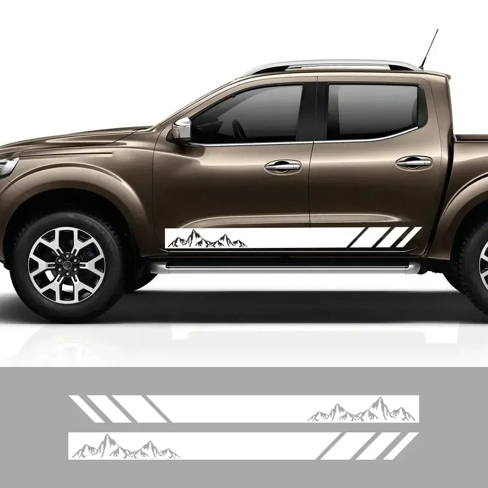 

Pickup Door Car Stickers for Renault Alaskan Side Skirt Stripes Decals Truck Vinyl Film Decor Auto Mountain Covers Accessories