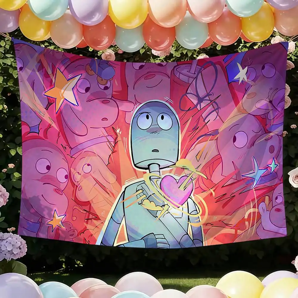 ANIME R-Robot D-Dreams Flags Wall Hanging Tapestry Outdoor Garage Room Decorative flag Background Blanket