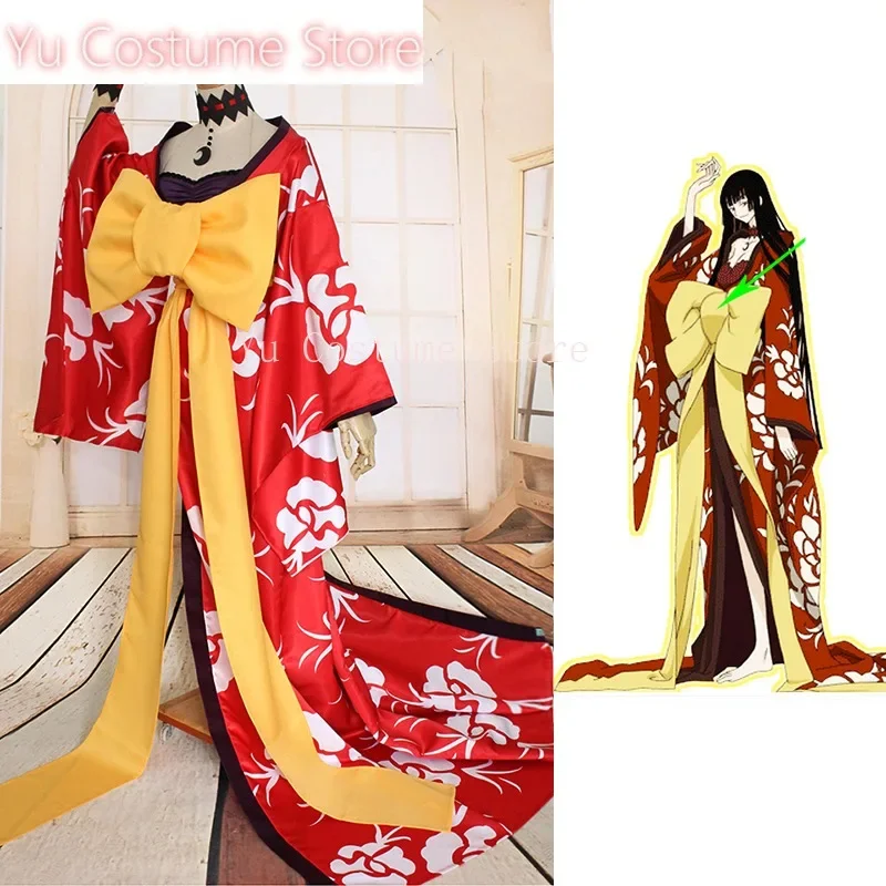 Anime! xxxHOLiC Ichihara Yuko Trailing Kimono Dress Uniform Cosplay Costume Halloween Carnival Outfit