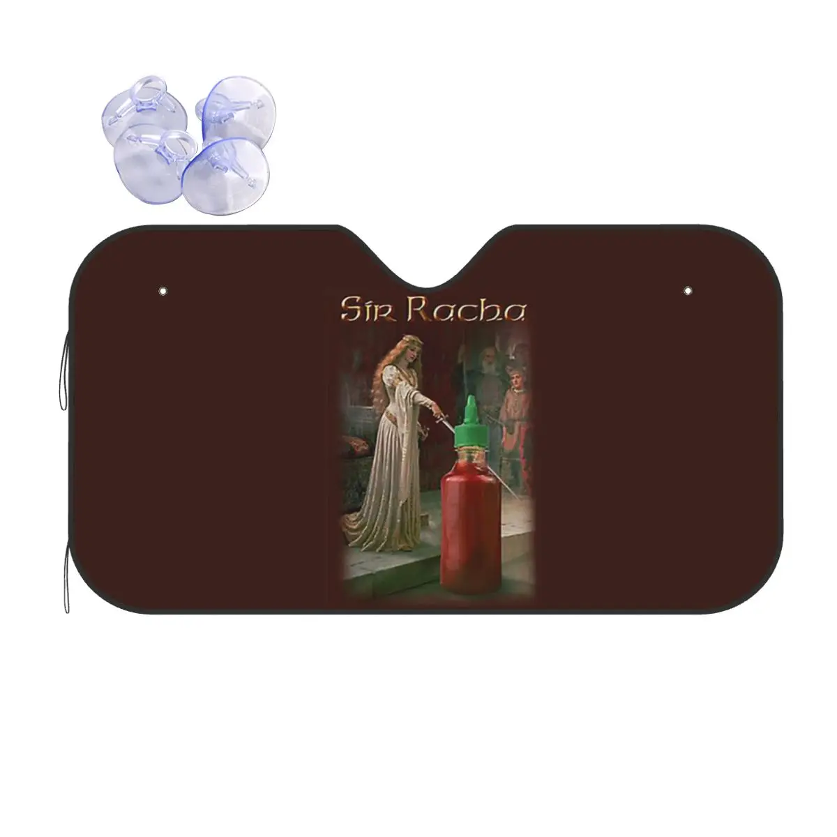 

Sir Racha Sriracha Sauce Sunshade Windscreen Car Front Windshield Window Sun Visor Accessories Covers