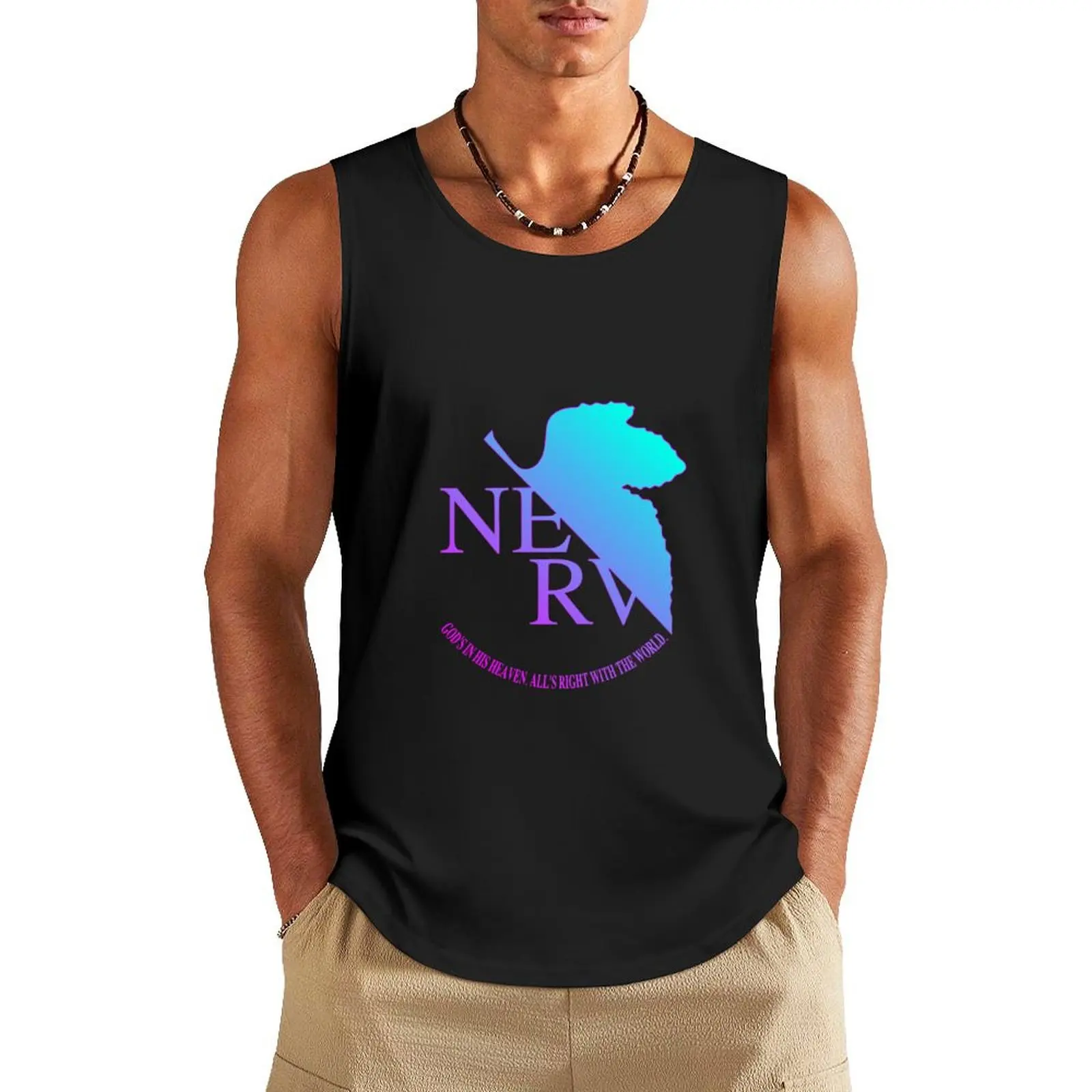NERV Logo - aesthetic Tank Top Men's summer t-shirt bodybuilding t-shirt fashion 2025 man