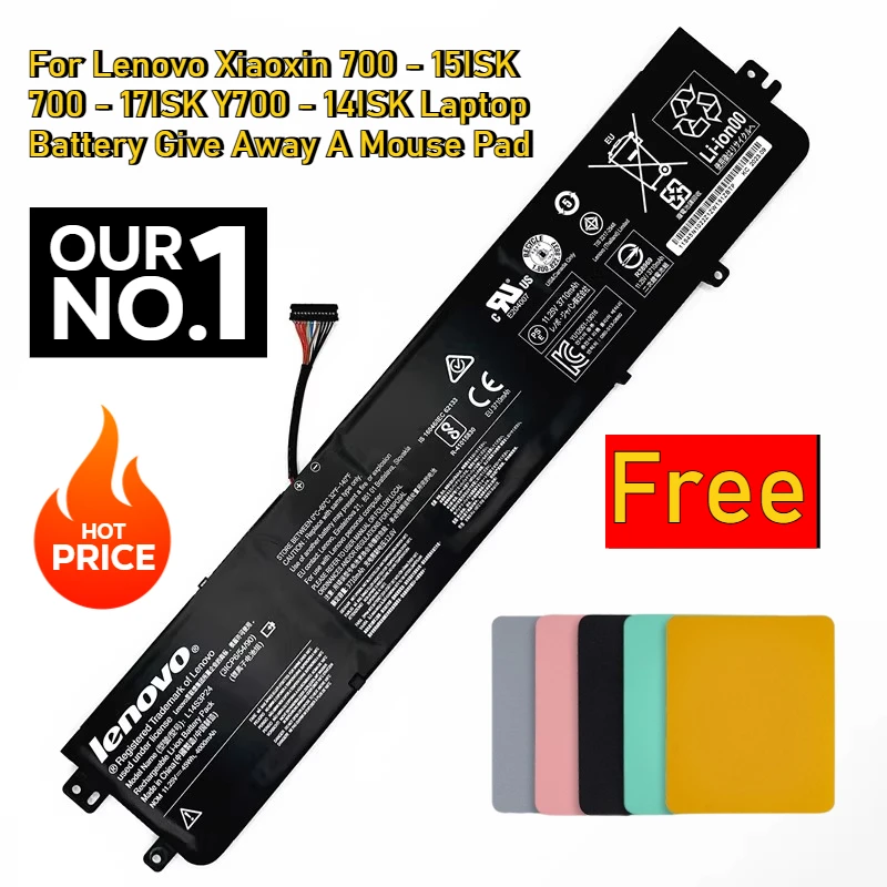

For Lenovo Xiaoxin 700 - 15ISK 700 - 17ISK Y700 - 14ISK Laptop Battery Give Away A Mouse Pad