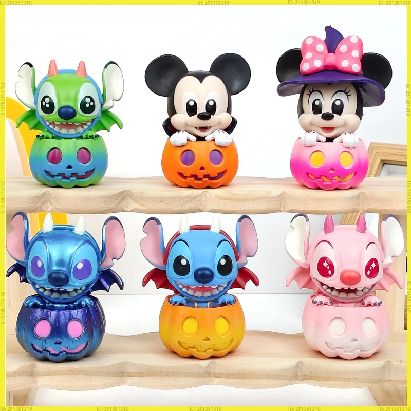 

Mickey Mouse And Friend Pumpkin Version Halloween Cosbi Blind Box Trendy Play Surrounding Mini Figure Christma Desktop Toy Gift