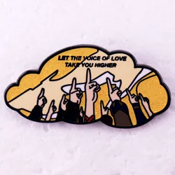 Let The Voice of Love Take You Higher Badge Enamel Pin JoJos Bizarre Adventure Anime Music Song Brooch Jewelry Backpack Decorate