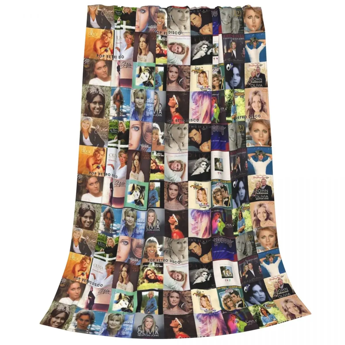 Olivia Newton-John - Album Collage Blanket Fleece Portable Sofa Throw Blankets For Couch Bedding Travel Throws Bedspread Quilt