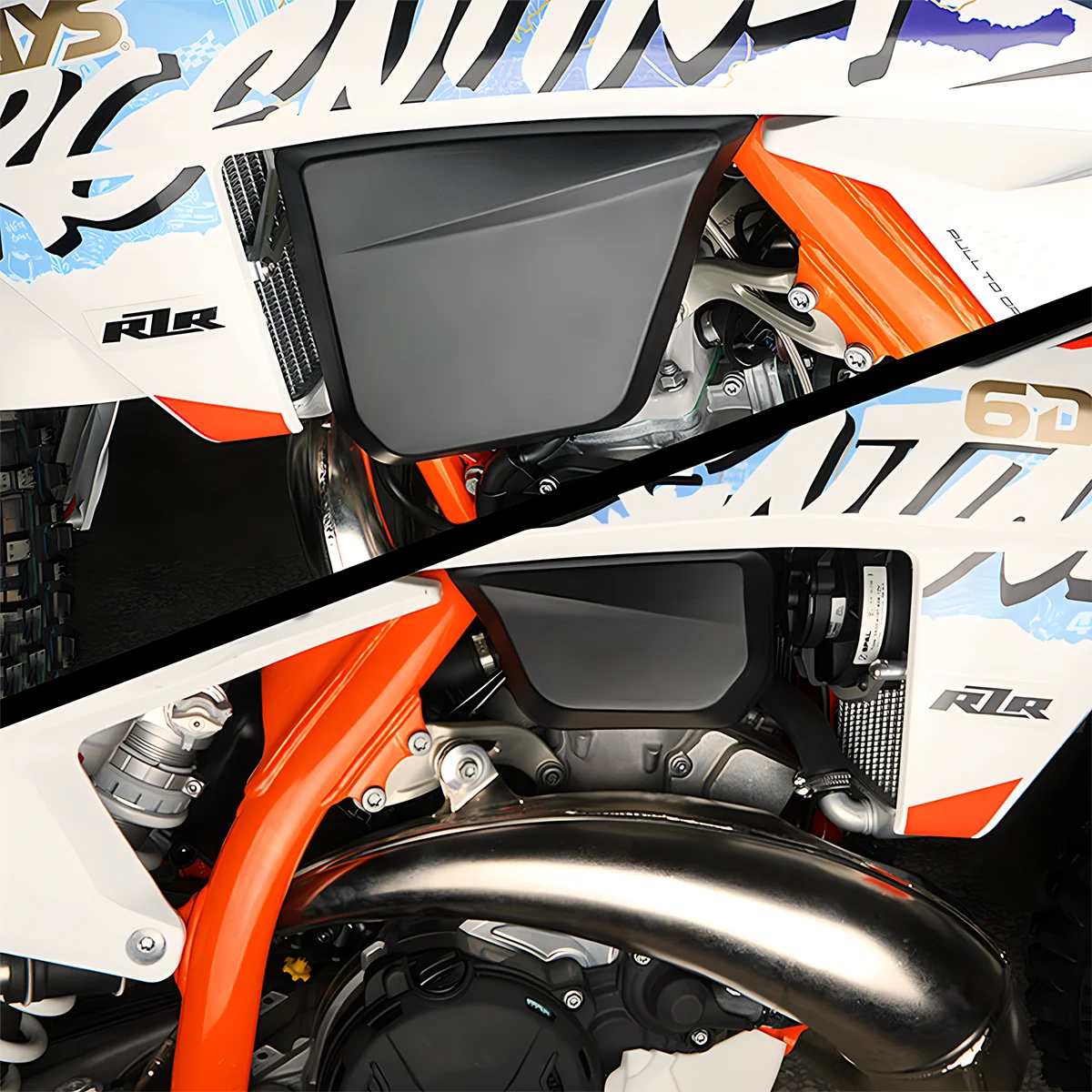 Motorcycle Oil tank left and right protective cover shell For KTM 150EXC 250EXC 300EXC 125XC 250XC 300XC EXC300 SIX DAYS 2024