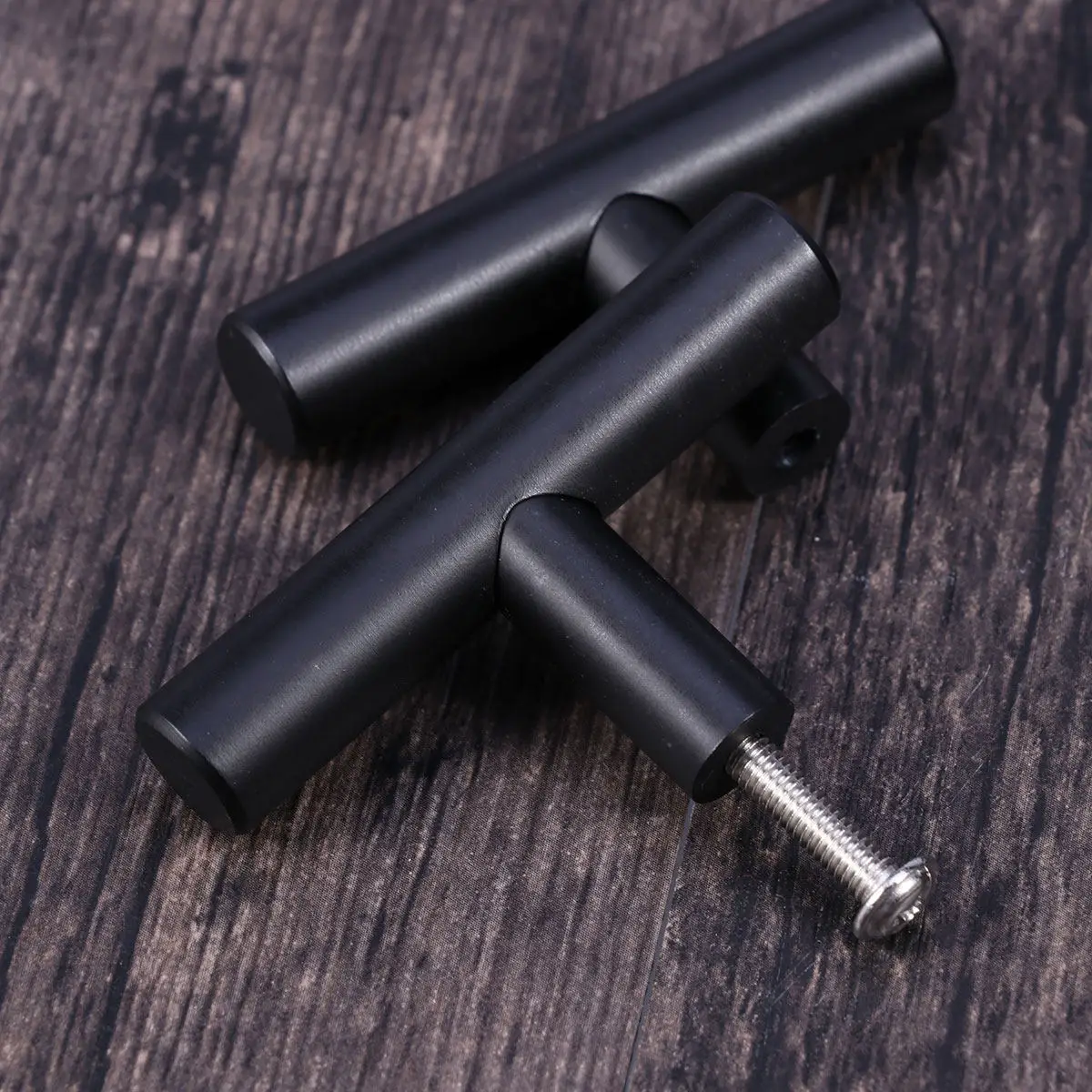 

5Pcs Simple Cabinet Handles Aluminum Matte Surface Drawer Pulls for Wardrobe Kitchen Drawer Furniture Modern Black 50Mm