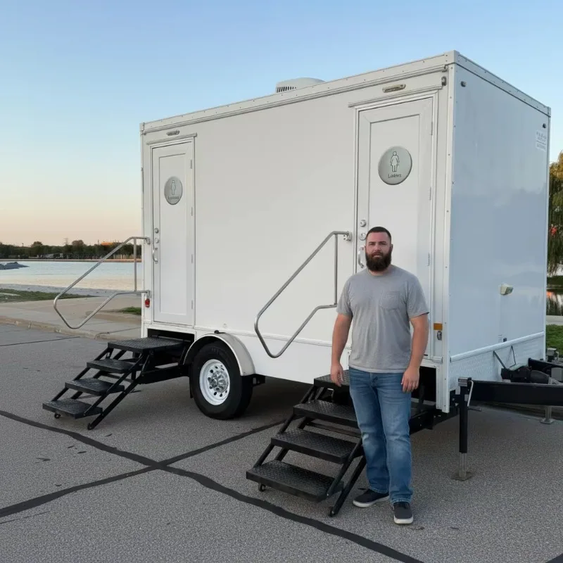 Portable Mobile Toilet Restroom Cabin for Events Construction Sites Public Rest Areas Camping RV Parks Durable Site Use