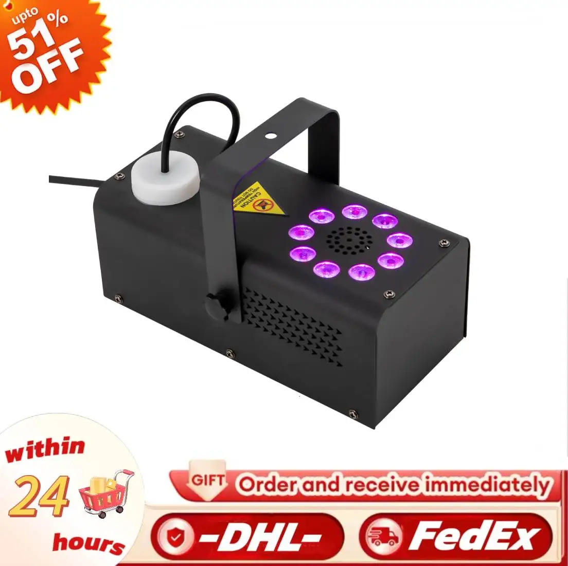 500 W Led-Rauchmaschine, 220 V, Fernbedienung, Nebelmaschine Mit 9 X Leds, Dj, Bunter Nebelauswerfer, Party, BüHnenlicht, AtmosphäRenhersteller