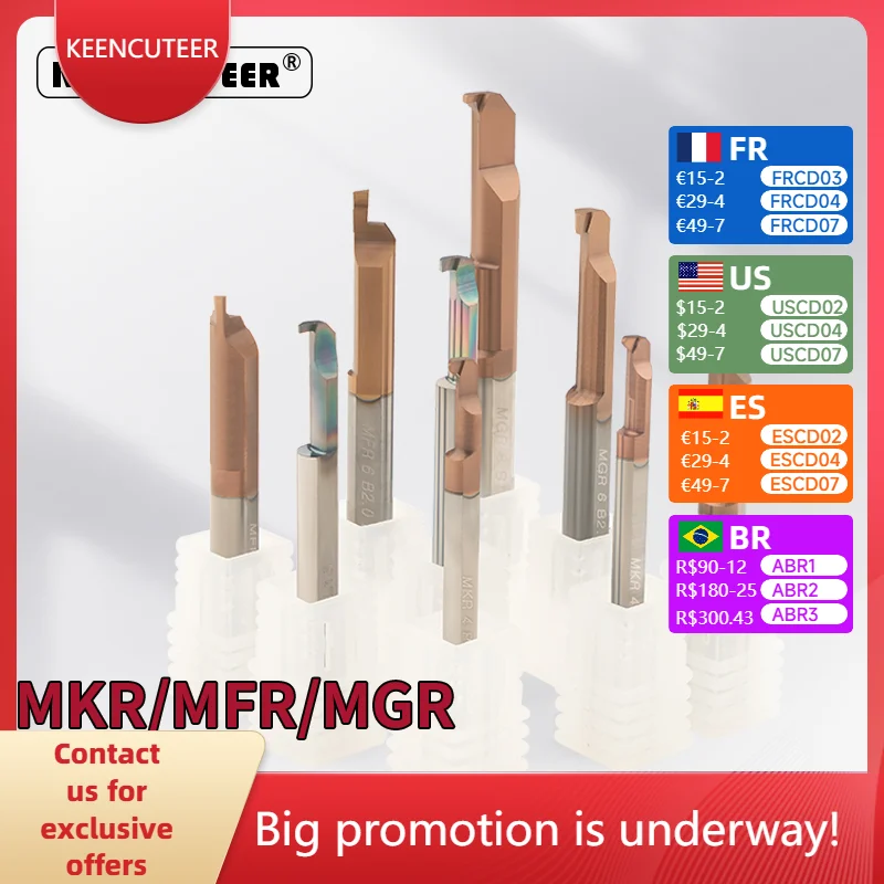

1pes Small hole boring tool MGR/MKR/MFR tungsten steel CNC inner hole boring tool small hole boring tool car inner thread