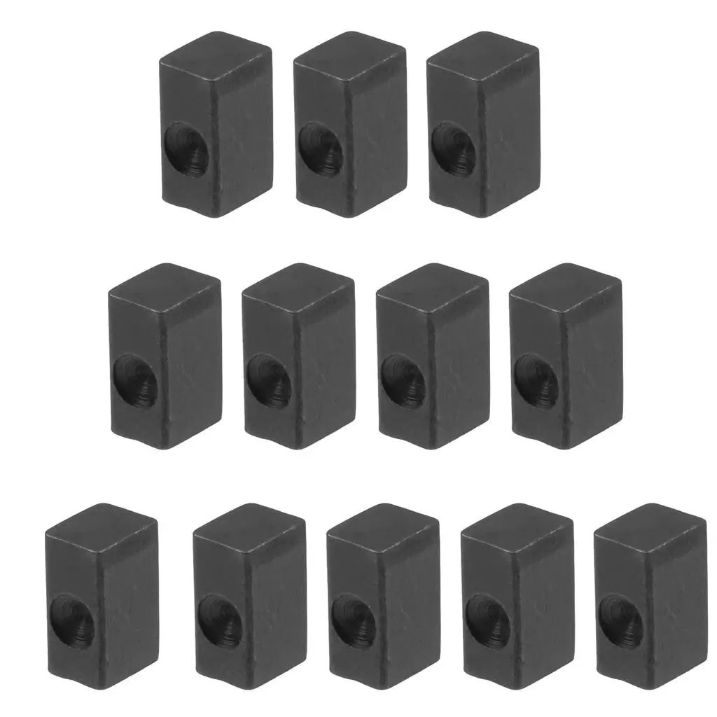 12 Pack Black Electric Guitar Tremolo Bridge Insert Lock String Iron Block Musical Instrument Parts Accessories