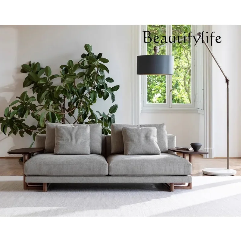X American Modern Simple Black Walnut Nordic Fabric Sofa Removable And Washable Five-star Intercontinental Villa Hotel