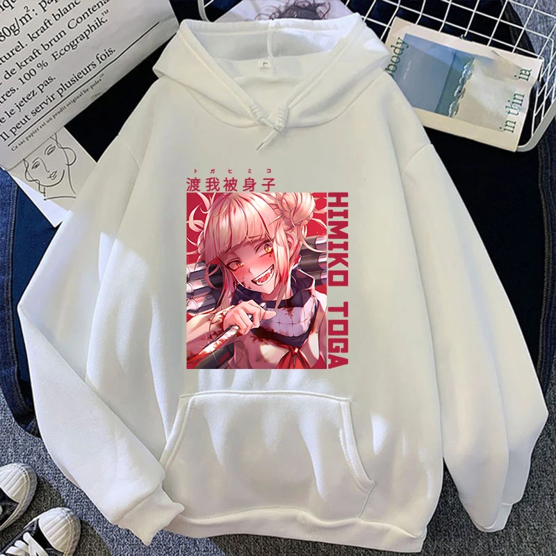 Mode Hoodie Damen Pullover Harajuku Anime Himiko Toga Print Hoodie Persönlichkeit Hoodie Streetwear