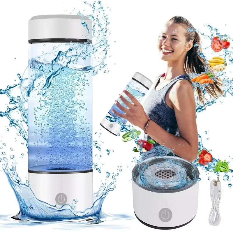 EE1 for White 420ml Hydrogen Water Bottle High Hydrogen Concentration Generator for Home Office Travel