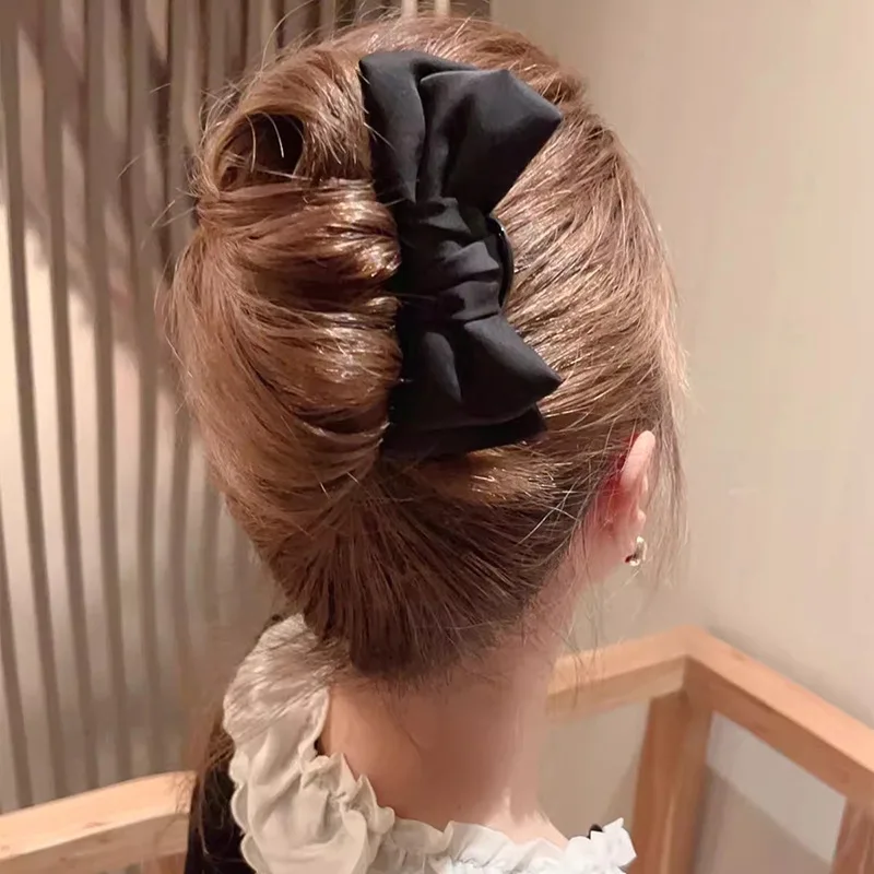 Eleganckie koreańskie kokardki w kształcie litery U zestaw spinek do włosów eleganckie Updo Barrettes dla kobiet ślubne codziennego użytku akcesoria do włosów ozdoby