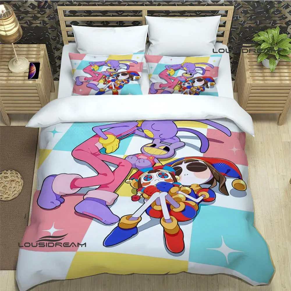 THE AMAZING DIGITAL CIRCUS Bedding Sets exquisite bed supplies set duvet cover comforter set bedding set luxury birthday gift