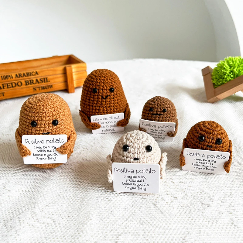 Nordic Creative Potatoes Knitting Doll Home Decoration Ornament Tiny Yarn Funny Christams Gift Living Room Decor Accessories