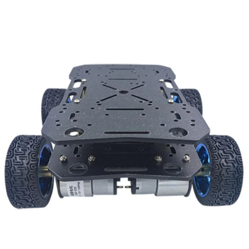Imagem -02 - Robô Smart Car Chassis Kit Encoder Motor Evitar Obstáculos dc Gear Motor Rodas 4wd 520 370