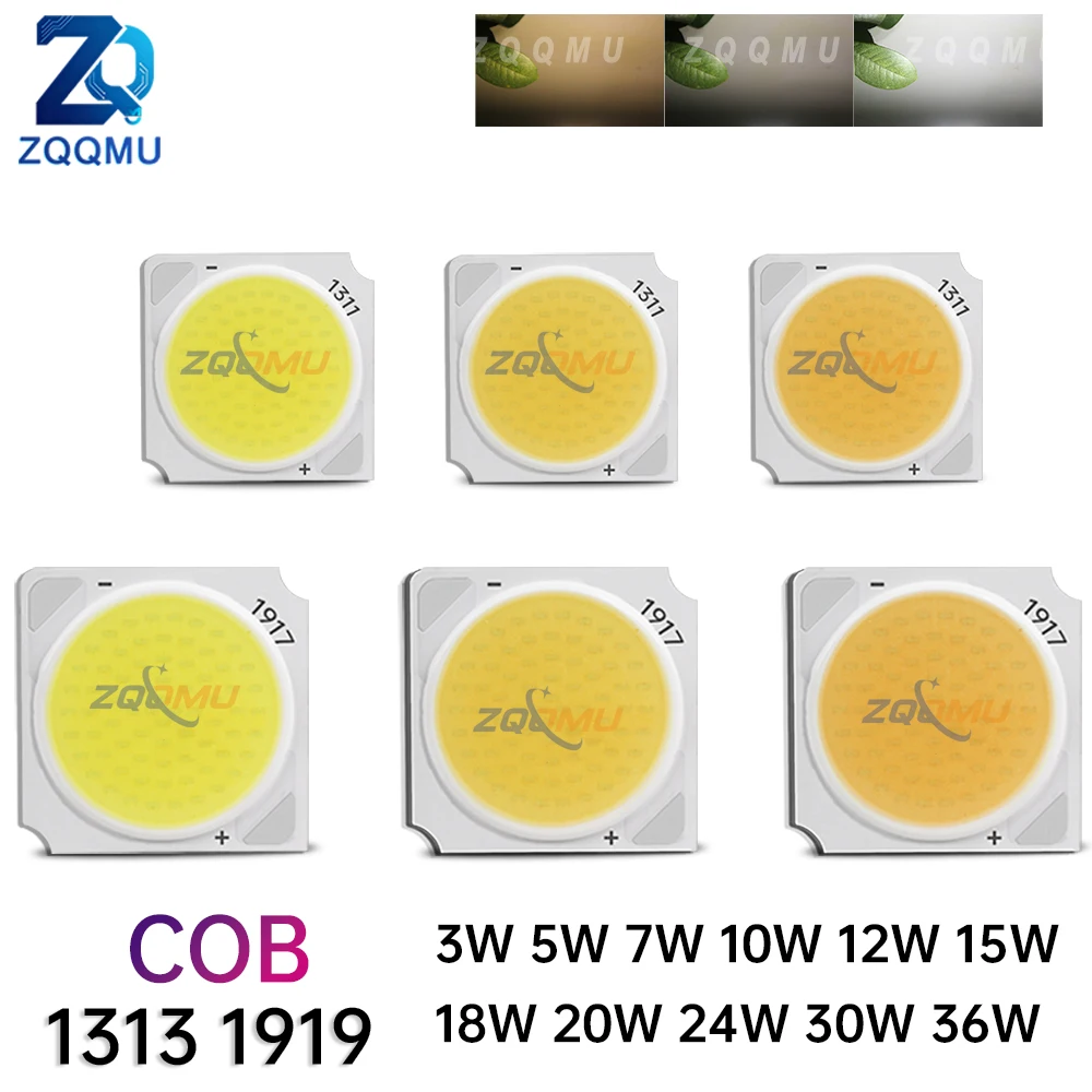 10PCS LED COB 36W 30W 24W 20W 18W 15W 12W 10W 7W 5W 3W DC COB 1313 1919 Light Source PCB Suitable For Spotlights And DIY Lights
