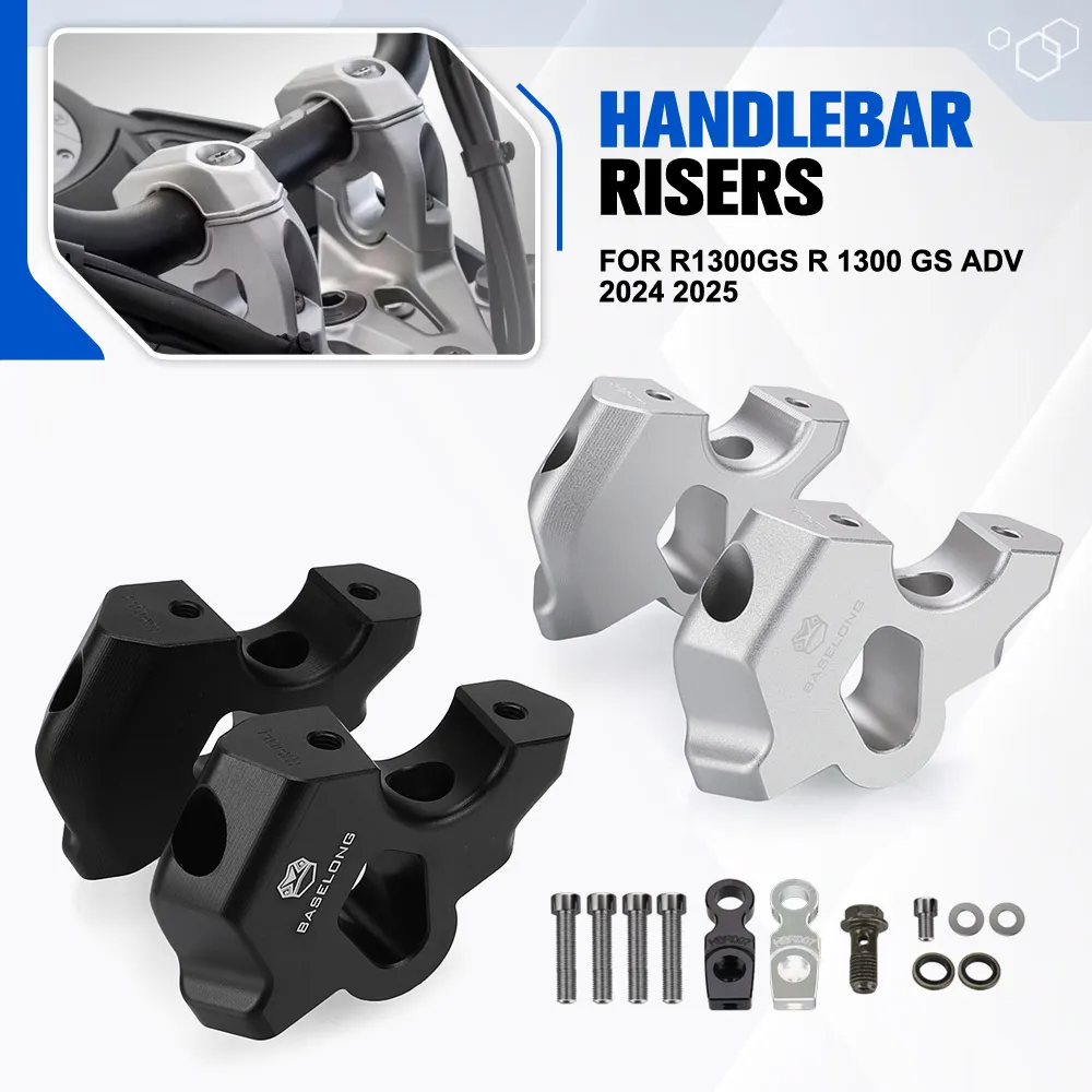 Motorcycle 2024 2025 FOR BMW R1300GS Accessories Handlebar Riser Drag Handle Bar Clamp Extend Adapter R1300GS Adventure Mount