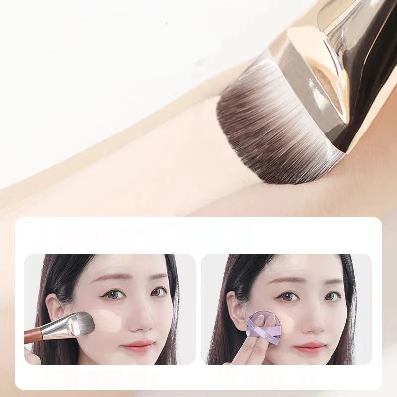 แปรงรองพื้นแบบบางพิเศษ 3/2/1 ชิ้น ขนแปรงนุ่ม แปรงคอนทัวร์หน้าแบบแบน แปรงคอนทัวร์สำหรับเกลี่ยรองพื้น ครีมแต่งหน้า อุปกรณ์แต่งหน้า