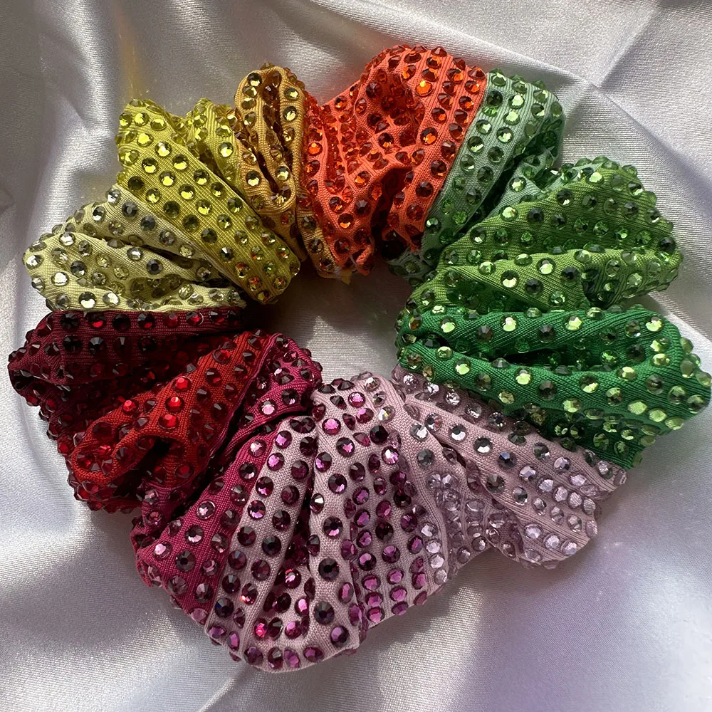 

Резинки для волос, аксессуар для волос, повязка для волос со стразами по индивидуальному заказу, эластичная веревка для волос, хвост, украшенная блестящей резинкой для волос