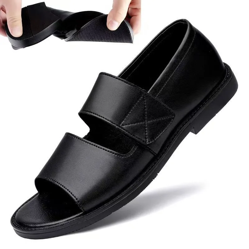 

Мужские лоферы из натуральной коровьей кожи, роскошные брендовые лоферы, новая модная летняя мужская обувь с вырезами, винтажные повседневные нескользящие пляжные сандалии на плоской подошве