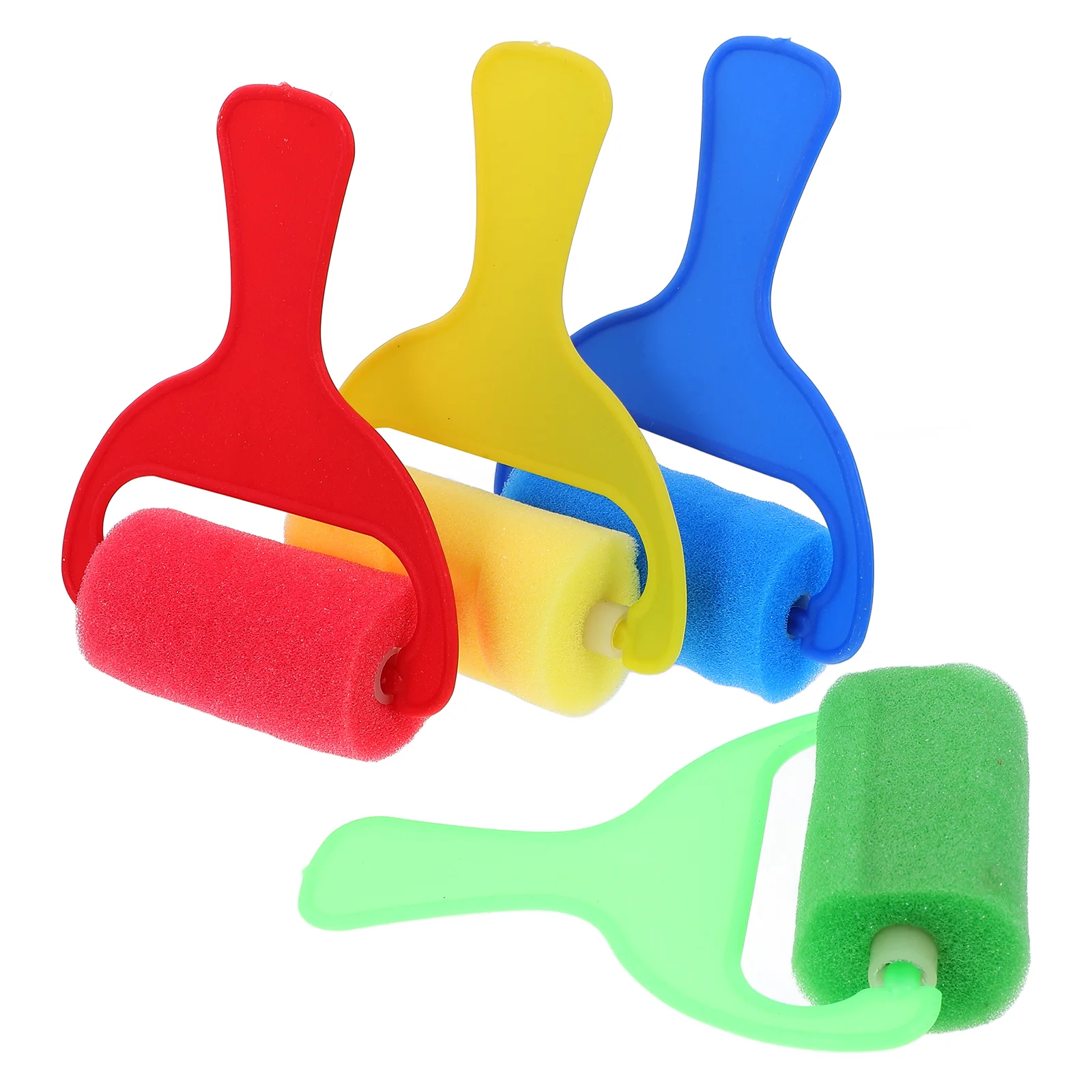 

4 Pcs Children's Paint Brush Kid Sponge Roller Graffiti DIY Tools Sponges Scroll Wheel Plastic Painting Toddler Rollers