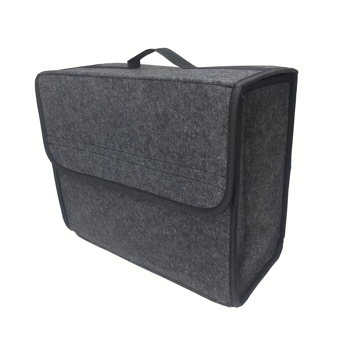 1PCS Soft Felt Car Bag Organizer Folding Car Storage Box Non Slip Fireproof Car Trunk Organizer for Sedan/SUV