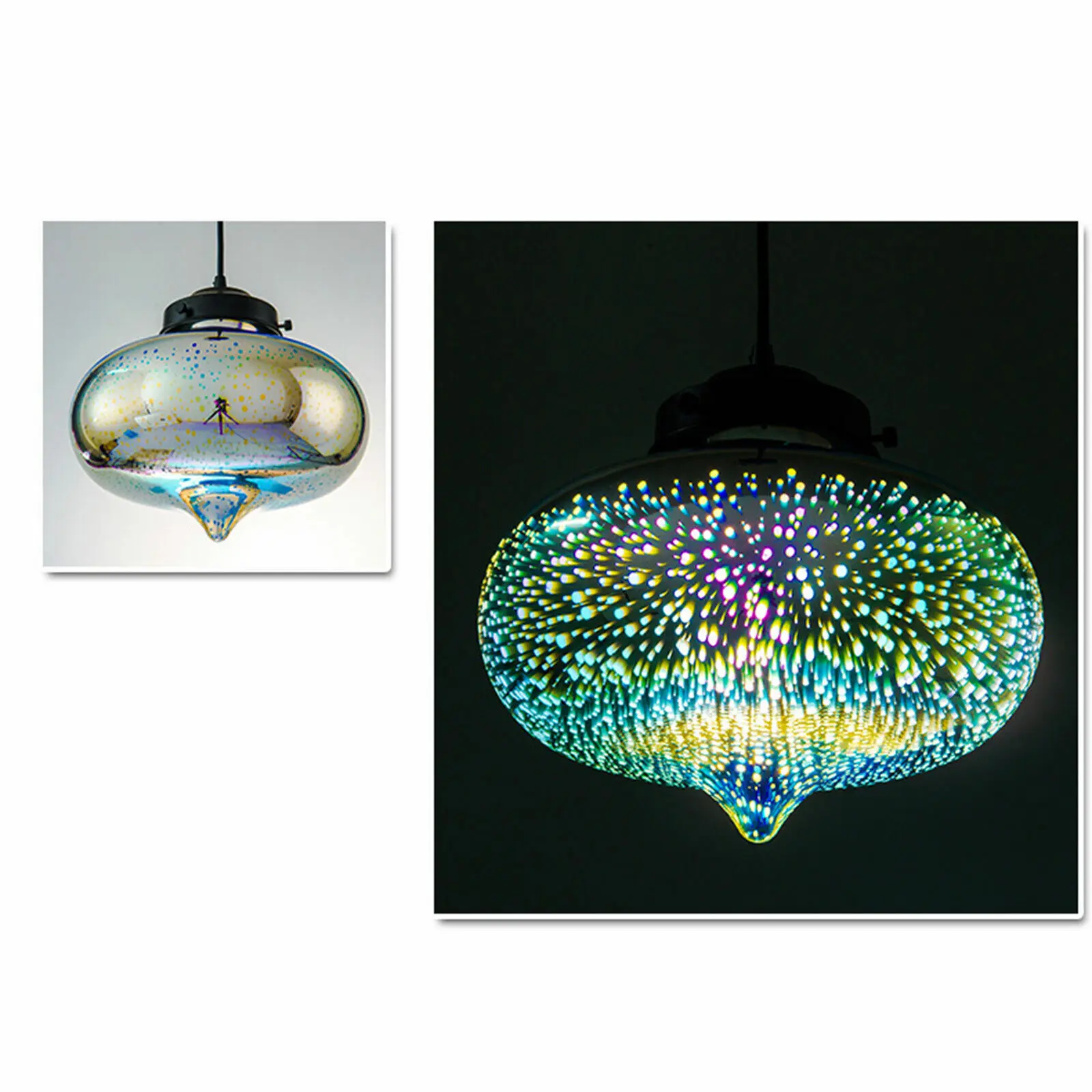 

Modern Ceiling Light 3D Colorful Glass Fireworks Pendant Lamp Chandelier Fixture