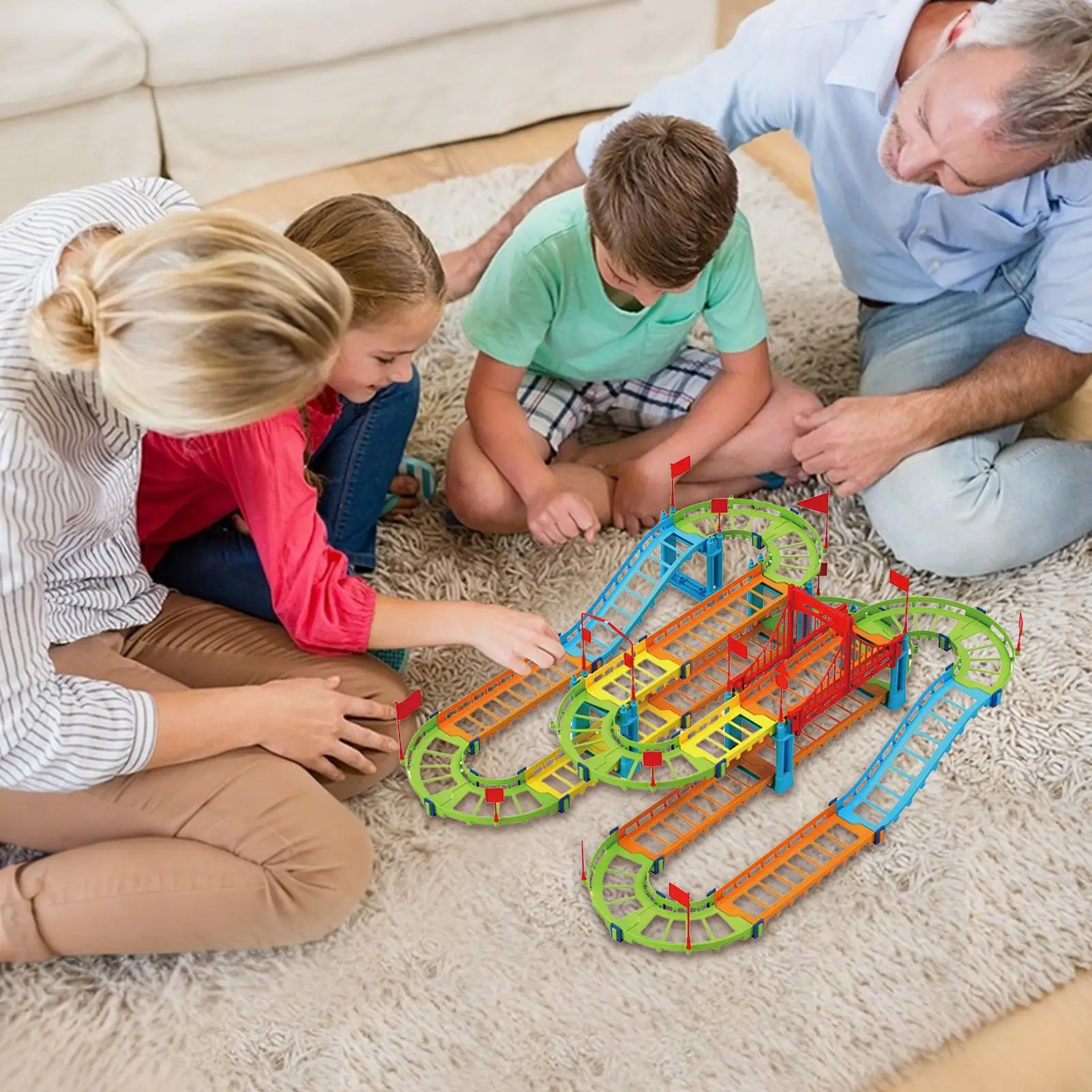 

Race Track Toy Indoor Activities Playset Ramp Race Track Toy For 3 Years Toddler Boys Baby Children Play Home Christmas