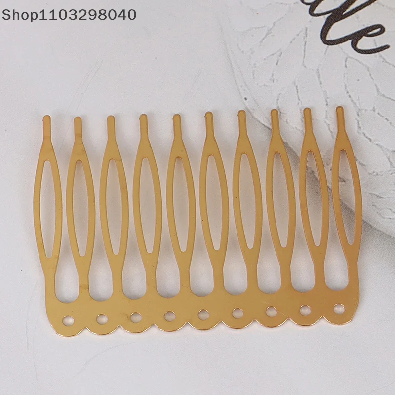 10Pcs 5/10 치아 금속 머리 빗 헤어 클립 발톱 모양 머리핀 DIY 헤어 용품