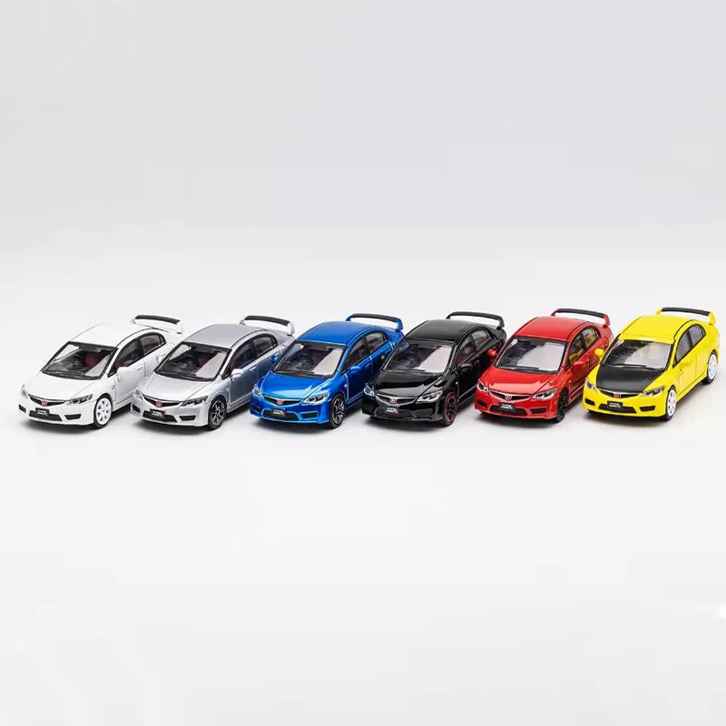 

1:64 масштаб Civic Type-R FD2 имитация сплава модель автомобиля статический дисплей Коллекционная игрушка подарок орнамент украшение сувенир