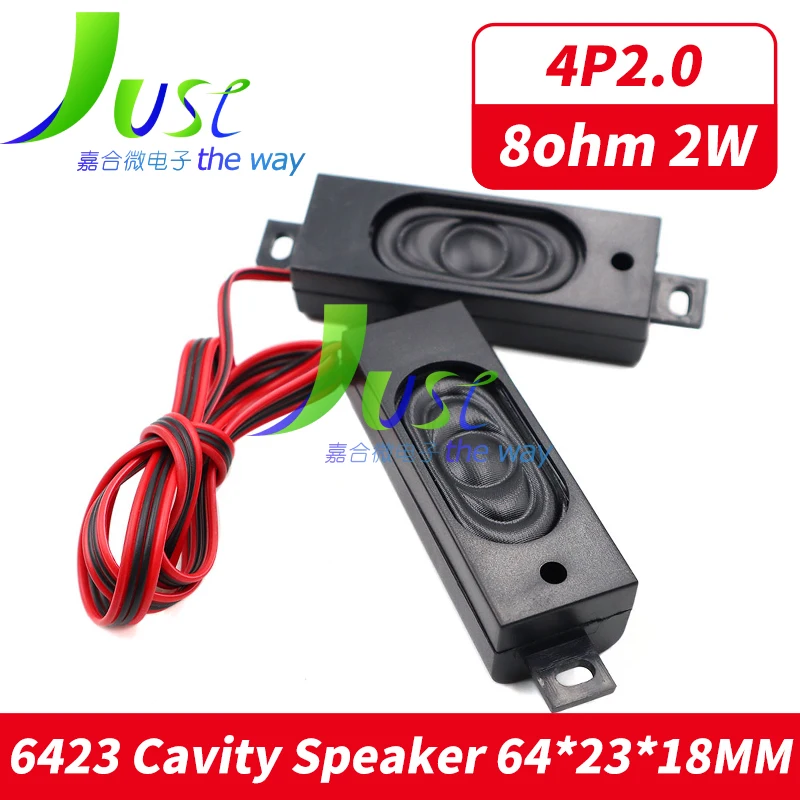 1Pair 6423 4P2.0 Advertising LCD TV Speakers Loudspeaker 8Ohm 5W Rectangle Cavity Speaker For 3W/5W/15W/25W MP3 Decoder Board