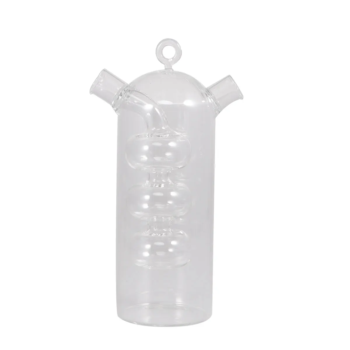 

2in1 AntiSpill OilPot Dispenser Bottles DoubleUsage Kitchen SauceVinegar FoodGrade Glass BBQ Cooking Baking