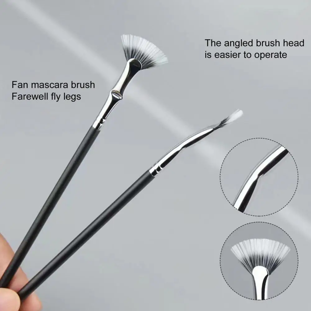 Natural Eyelash Comb Enhance Lower Lashes 2pcs Natural Lifted Effects Mascara Fan Brushes for Easy Smooth Application Women's